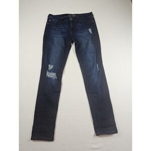 DL1961 Amanda Skinny Jeans Seville Distressed Dark Wash Denim Stretch Size 29